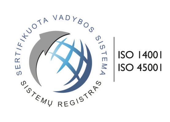 KKJ sertifikuota pagal aplinkosaugos ir darbuotojų saugos standartus 